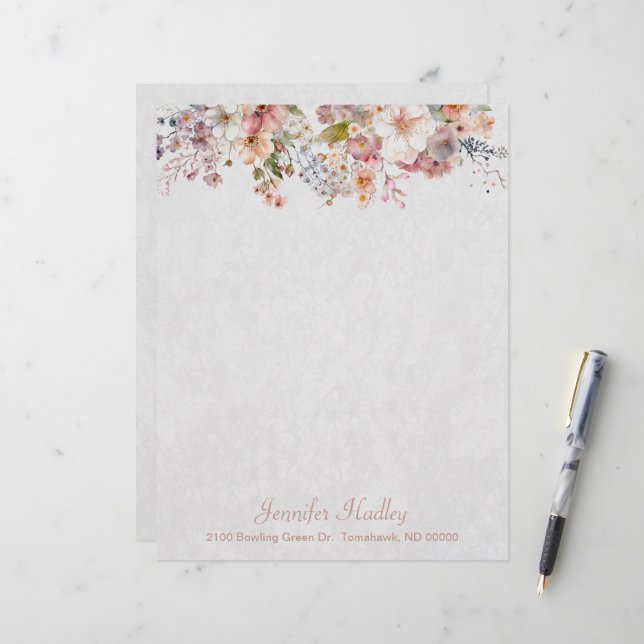 Pastel Wild Flowers Custom  (Front/Back In Situ)