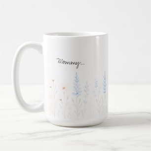 Pastel Wild Flowers Mug with Personalized Message
