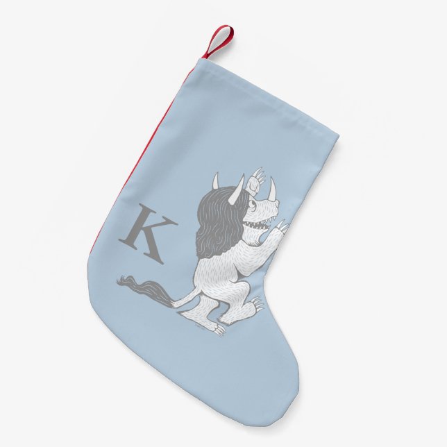 Pastel Wild Thing | Add Your Initial Small Christmas Stocking (Front (Hanging))