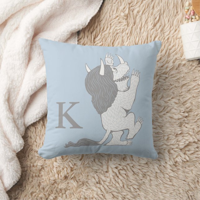Pastel Wild Thing | Add Your Initial Throw Pillow (Blanket)