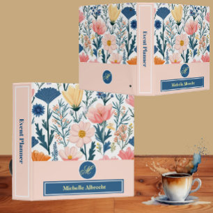 Pastel Wildflower Blooms Event Planner Organizer Binder