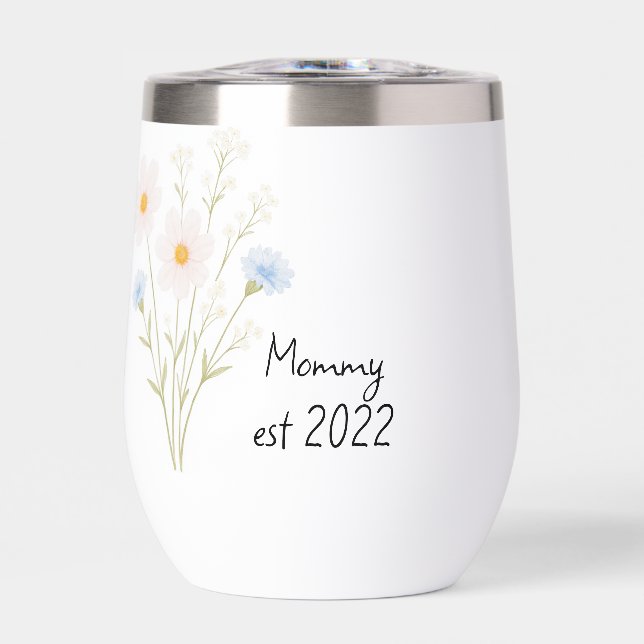 Pastel Wildflower Bouquet Personalized "Mom Est."  (Front)