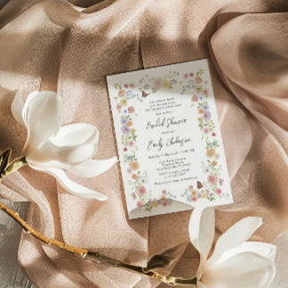 Pastel Wildflower Bridal Shower Invitation