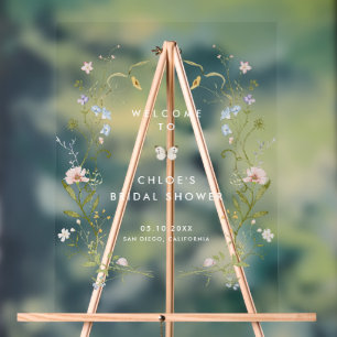 Pastel Wildflower Cadre Whimsical Bridal Douche