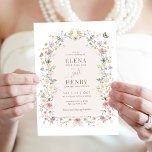 Pastel Wildflower Garden Fairytale Wedding Invitation<br><div class="desc">This exclusive wedding invitation is a gateway to enchantment, adorned with delicate pastel wildflowers that dance in shades of pink, blush, lavender, yellow, and blue. The design captures the essence of a whimsical fairy tale, inviting you to partake in a celebration that's as magical as the love story it honours....</div>