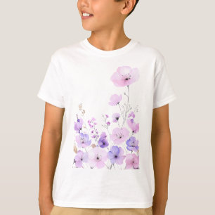 Pastel Wildflower Garden Soft Floral Bloom T-Shirt