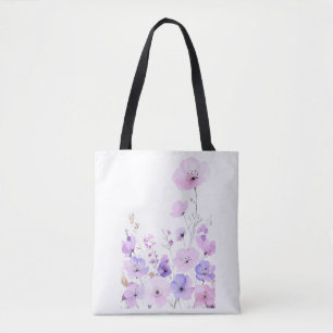 Pastel Wildflower Garden Soft Floral Bloom Tote Bag