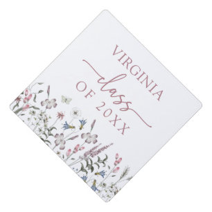Pastel Wildflower Graduation Cap Topper
