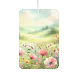 Pastel Wildflower Meadow Landscape Air Freshener