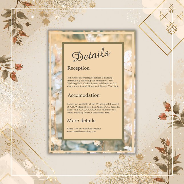 Pastel Wildflower Meadow Wedding Enclosure Card (Creator Uploaded)