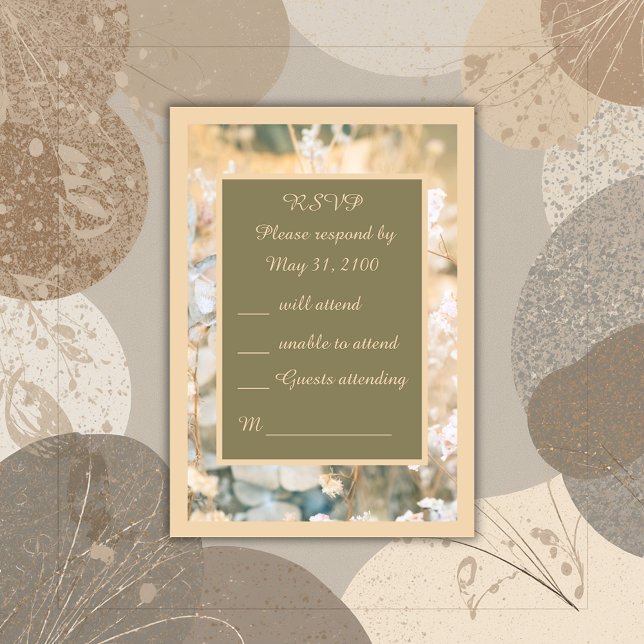 pastel wildflower meadow wedding  RSVP card (Creator Uploaded)