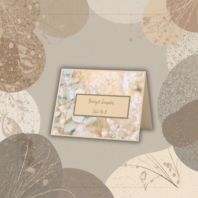 Pastel Wildflower Meadow Wedding seating card (Creator Uploaded)