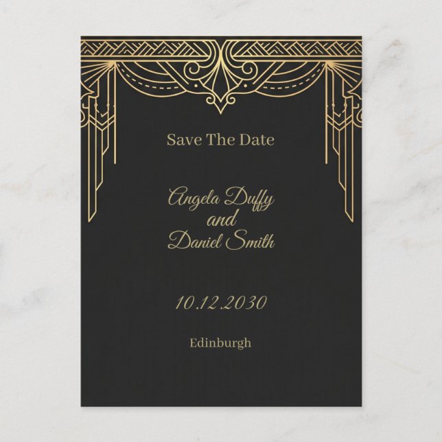 Pastel Wildflower Save the Date Postcard (Front)