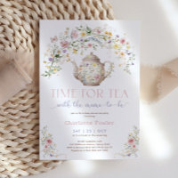Pastel Wildflower Time for Tea Baby Shower Party
