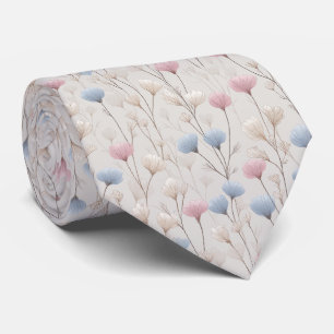 Pastel Wildflower Watercolor Pattern Tie