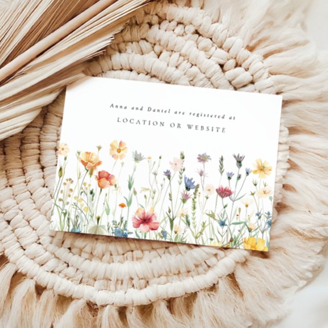 Pastel Wildflower Wedding Registry Enclosure (Creator Uploaded)