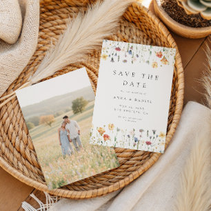 Pastel Wildflower Wedding Save The Date