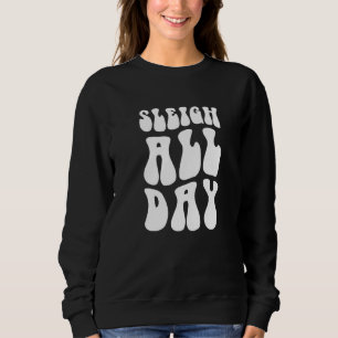Pastel Winter Christmas Sleigh All Day Sweatshirt