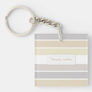 Pastel Winter Colour Palette Calligraphy Script Keychain