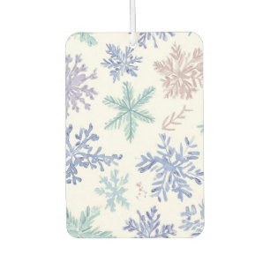 Pastel winter snowflakes air freshener