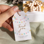 Pastel Winter Wonderland Baby Shower Thank You Gift Tags<br><div class="desc">This Pastel Winter Wonderland Baby Shower Thank You Gift Tags design is an adorable pastel sugar plum fairytale, featuring a clean minimalist white background for black and golden brown text with handwritten script, creating a simple and neutral modern style. This classic arrangement is sweetly embellished with cheerful festive garlands of...</div>