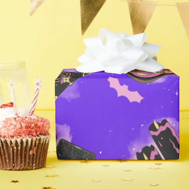 Pastel Witch Wrapping Paper – Kawaii Magical Gift  (Birthday Party)