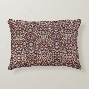 Pastel Wooden Beads Blanket Accent Pillow