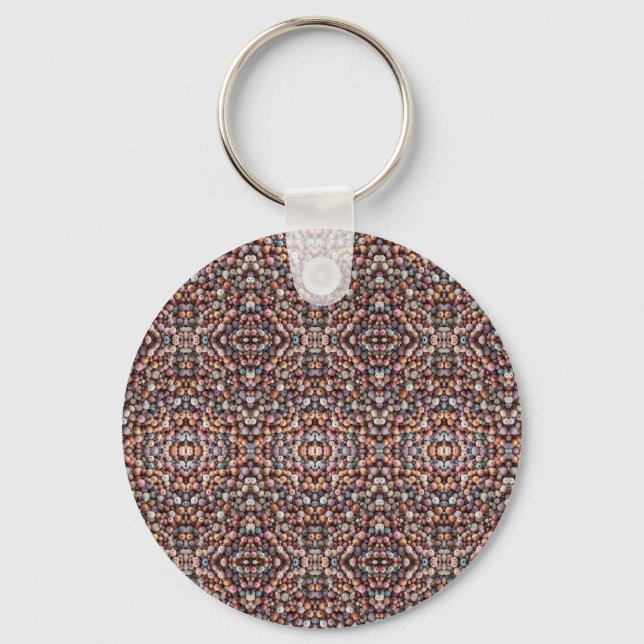 Pastel Wooden Beads Blanket Keychain (Front)