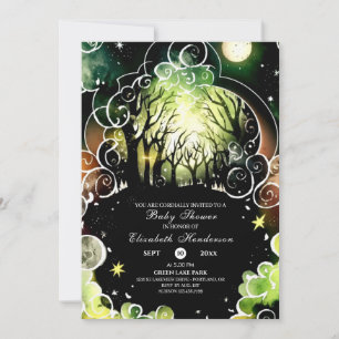 Pastel Woodland Baby Shower Invitation