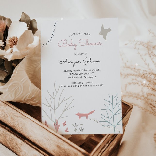 Pastel Woodland | Baby Shower Invitation (Creator Uploaded)