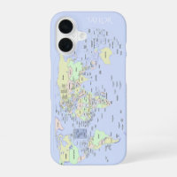Pastel World Map – Personalized
