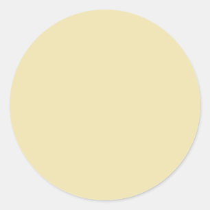 pastel yellow beige classic round sticker
