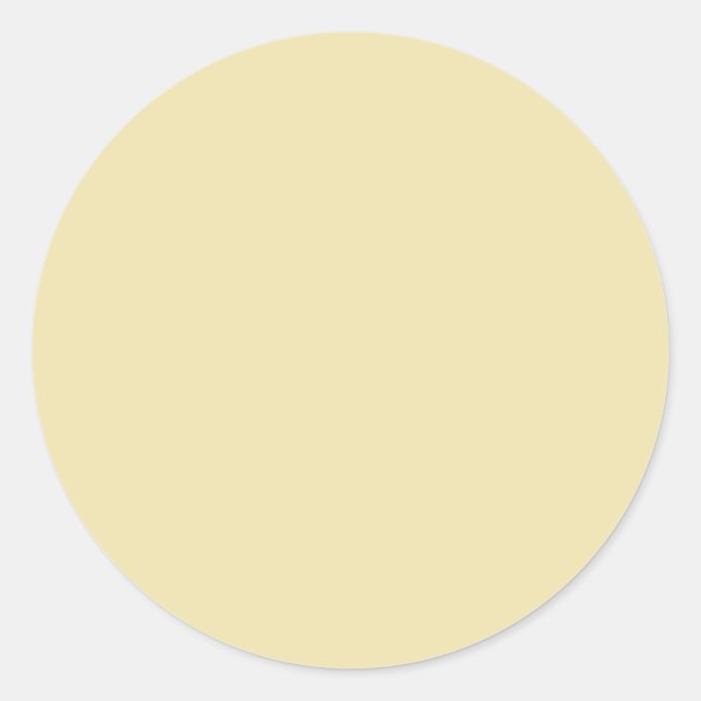 pastel yellow beige classic round sticker (Front)