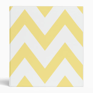 Pastel Yellow Chevron Binder