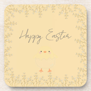 Pastel Yellow Easter Coasters - Personalized