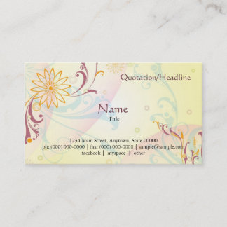 Pastel Yellow Floral Card