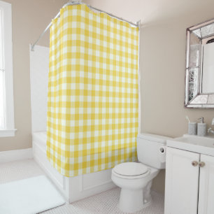 Pastel Yellow Gingham Buffalo Check Plaid Pattern 