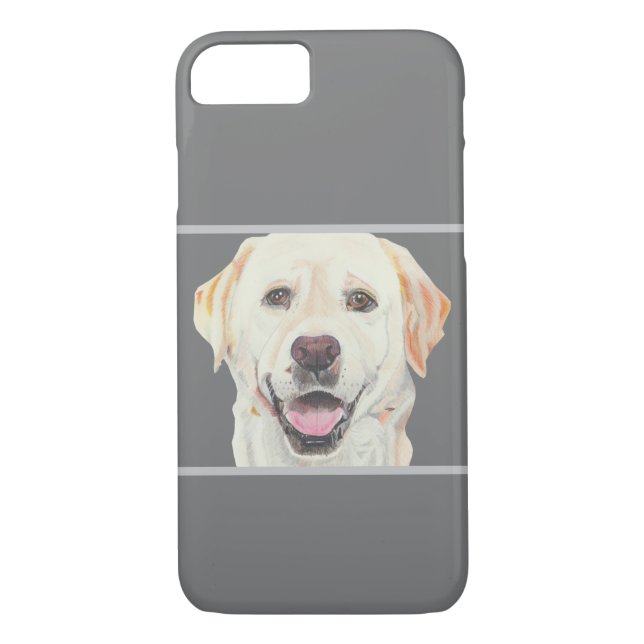 Pastel Yellow Labrador Chien 8/7 coque iphone (Dos)