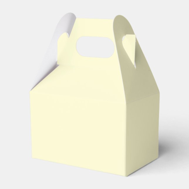 Pastel Yellow Minimalist Design Favor Box (Front Side)