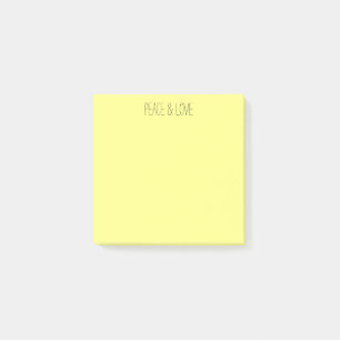 Pastel yellow post-it notes