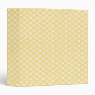 Pastel Yellow Quatrefoil Binder