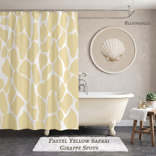 Pastel Yellow Safari Giraffe Spots Bathroom Decor