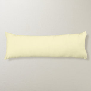 Pastel Yellow Solid Colour   Classic   Elegant Body Pillow