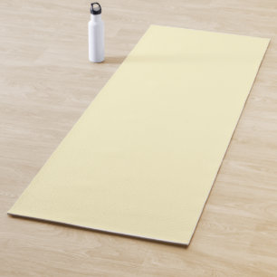 Pastel Yellow Solid Colour Classic Elegant Yoga Mat