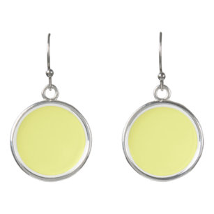 Pastel Yellow Solid Colour Earrings