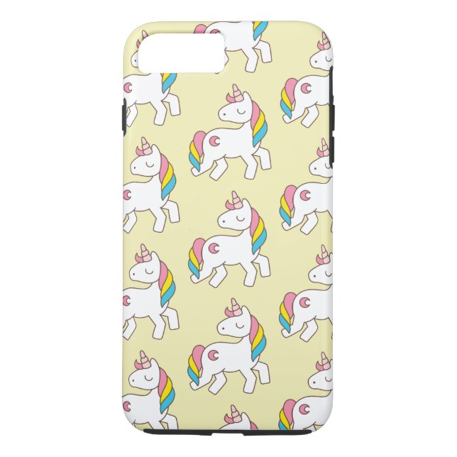 Pastel Yellow Unicorn Pattern Case-Mate iPhone Case (Back)