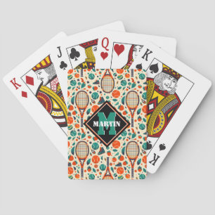 Pastel Yellow 🎾Vintage Tennis Delight🎾 Playing Cards