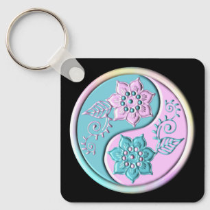 Pastel Yin Yang Keychain