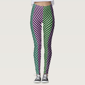Pastel zigzag leggings