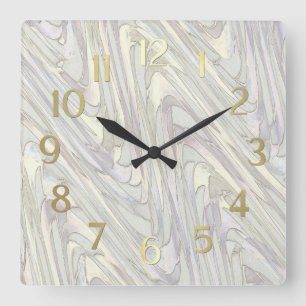 Pastel ZigZag Pattern Square Wall Clock